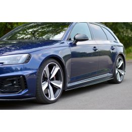 Накладки сплиттеры на пороги на Audi RS4 B9